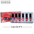 SUNISA Peel Off Nail Polish Set – 6 pcs Set | Water-Based, Non-Toxic, Kid-Friendly Gift Box