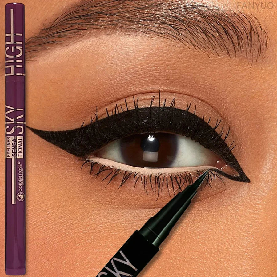 1 Pc Hold Morning Sky High Black Ultra Lasting WaterProof Sky High Eyeliner HE137