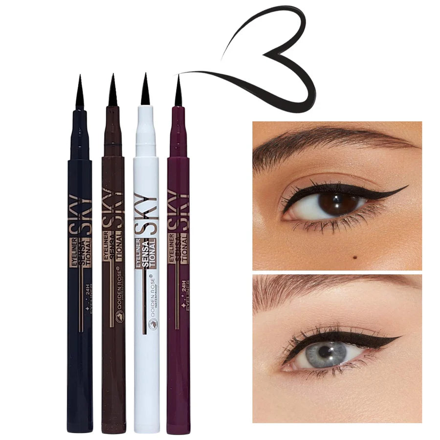 1 Pc Hold Morning Sky High Black Ultra Lasting WaterProof Sky High Eyeliner HE137