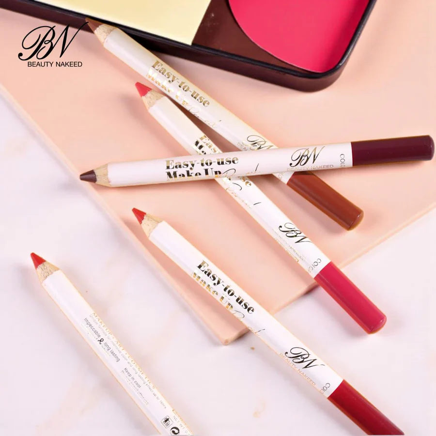 BN Easy to use Makeup Pencils Pack of 12 Lip Liner Pencil – Matte Finish Long Lasting