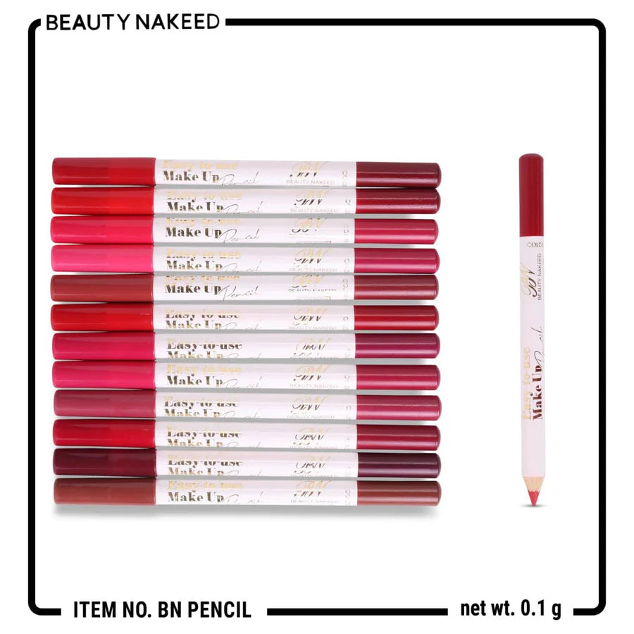 BN Easy to use Makeup Pencils Pack of 12 Lip Liner Pencil – Matte Finish Long Lasting