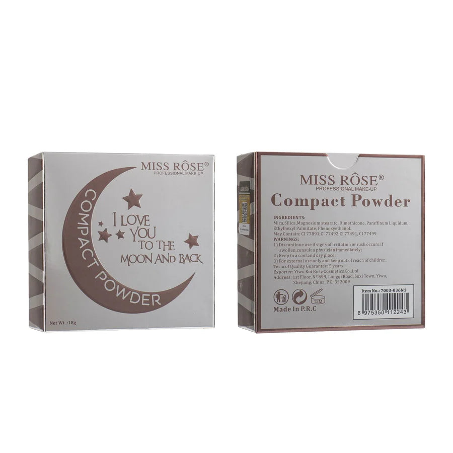 Miss Rose Compact Powder Star & Moon 7003-036Yd