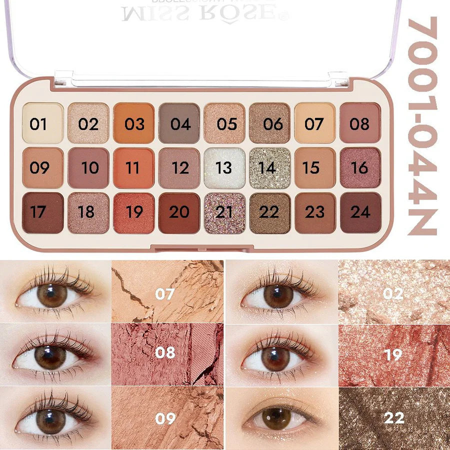 Miss Rose 24 Color Versatile Eyeshadow Palette : 7001-044N.