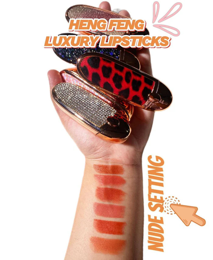 Hengfeng New Cute Diamond Radiance Matte Luxury Mirror Lipstick