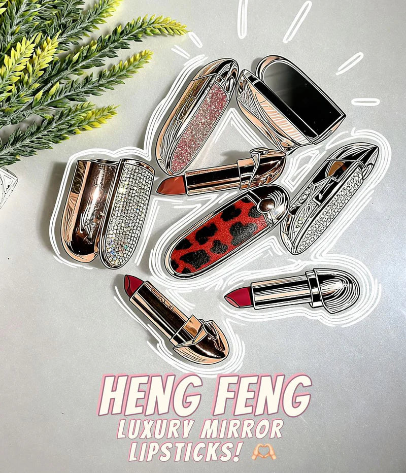 Hengfeng New Cute Diamond Radiance Matte Luxury Mirror Lipstick