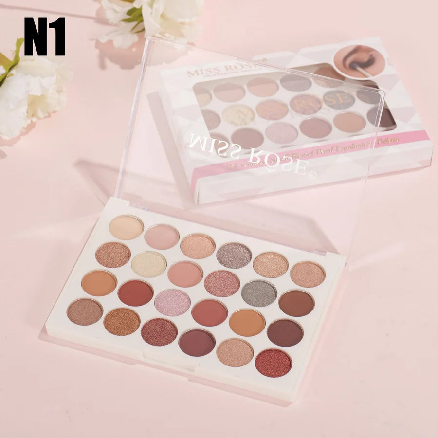 Miss Rose Premium 24-Color Matte & Shimmer Eyeshadow Palette
