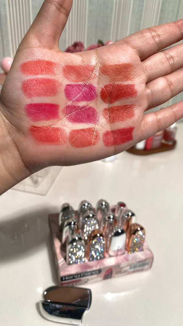 Hengfeng New Cute Diamond Radiance Matte Luxury Mirror Lipstick
