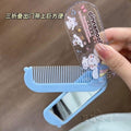 Kawaii Sanrio MIni Portable Folding Mirror Comb (Random)