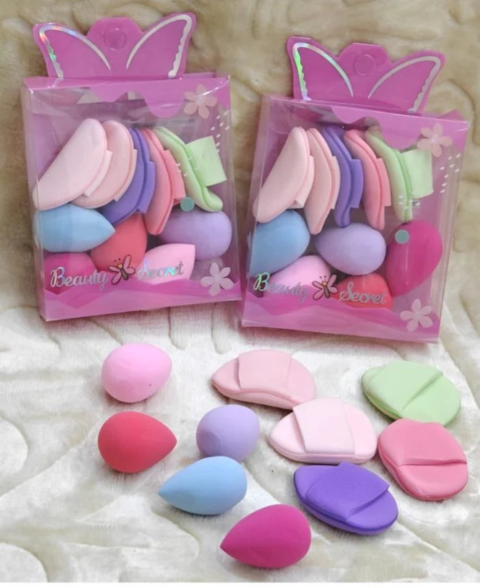 10pcs Mini Puff Tool Set – Makeup Sponge Kit