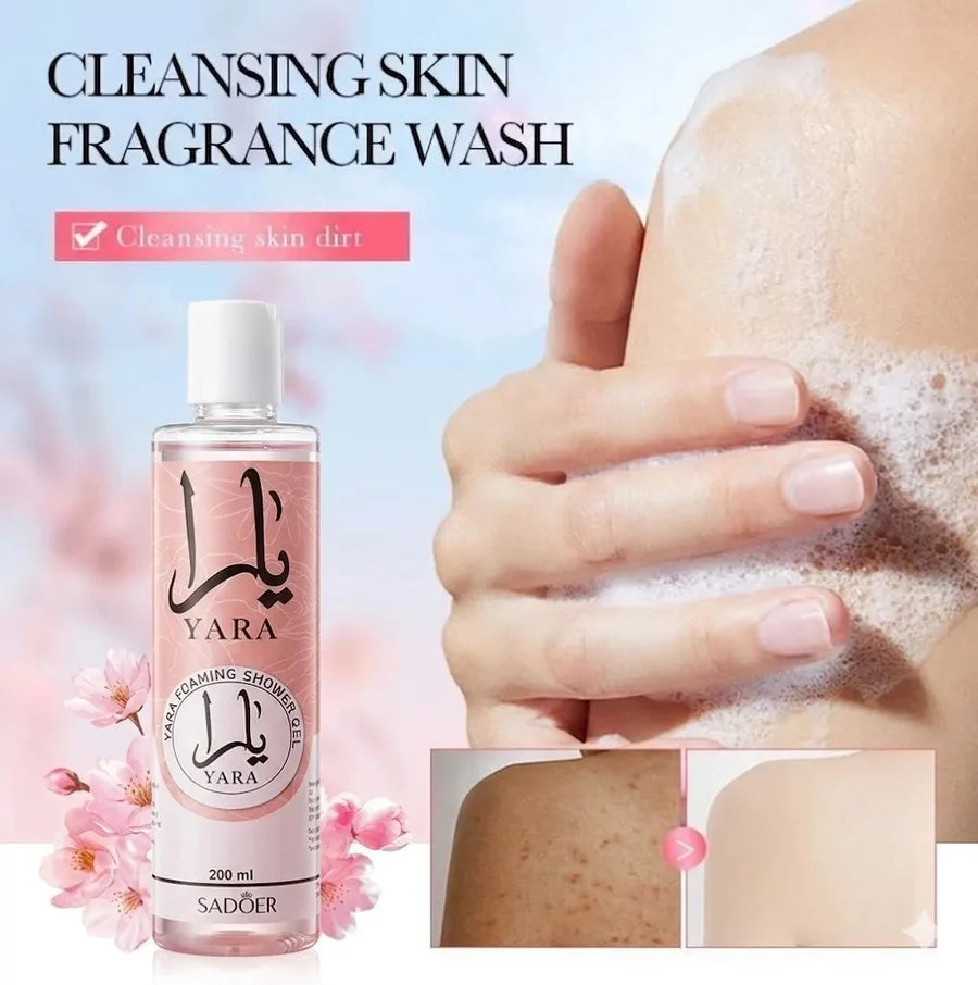 Yara Pack of 04 Luxury Body Care & Fragrance Set – Shower Gel, Perfume, Body Scrub & Mist