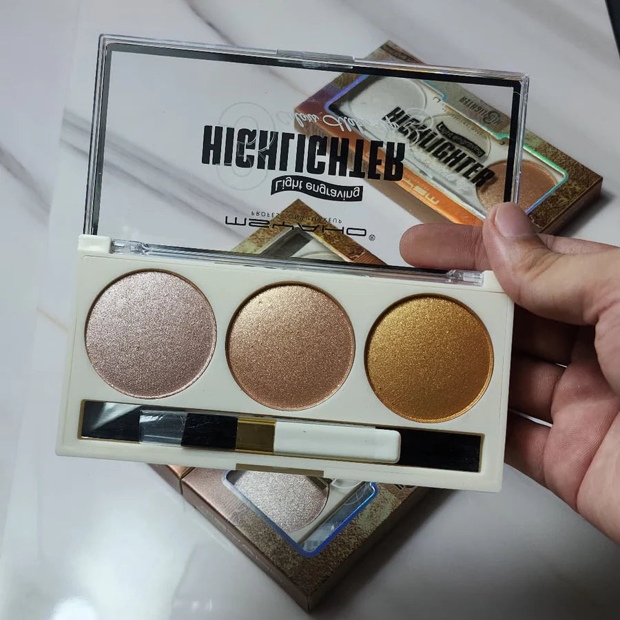 MSYAHO Professional Blusher Palette | YH546A , 3 Radiant Colors