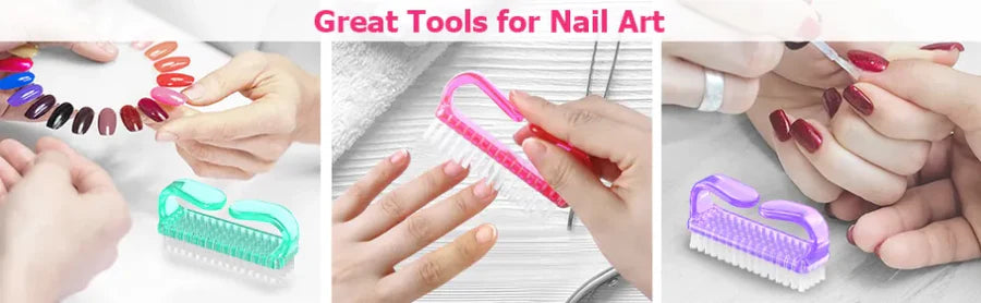 Pack of 2 Fingers nails Cleaning Brush Scrubbing Cleaning For Toes and Nails Cleaner Manicure Pedicure