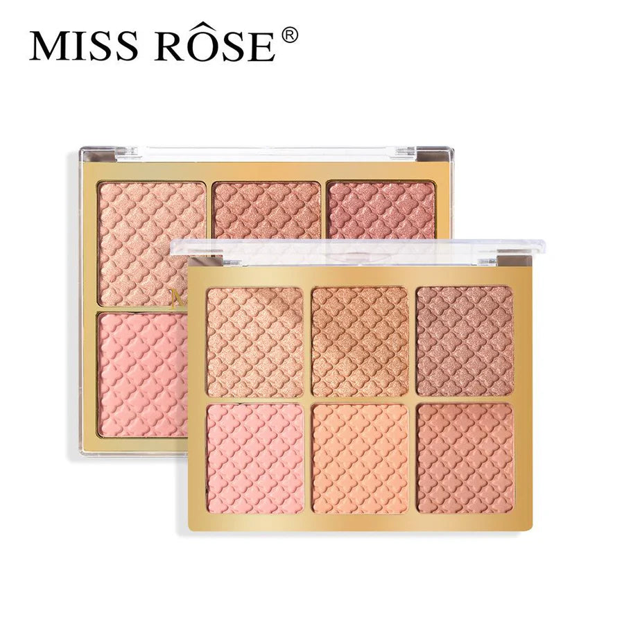 Missrose 6 Color Square Face Palette 3.5g 6004-03N