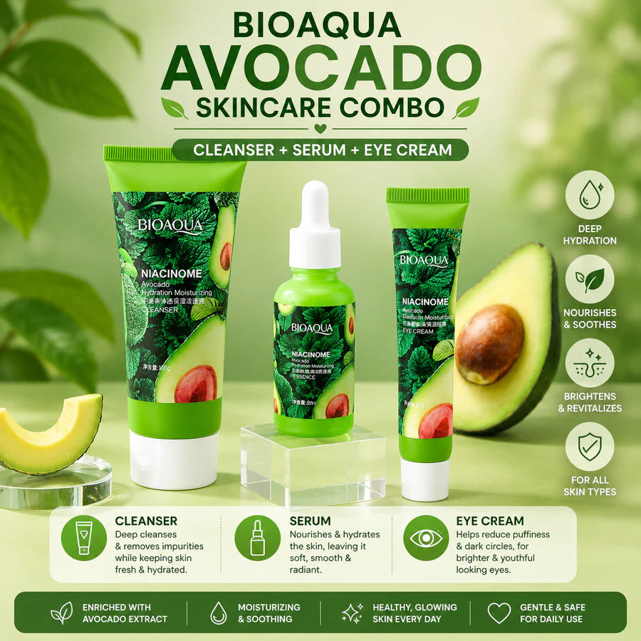 **BIOAQUA Niacinamide & Avocado Skincare Kit (3PCS)**