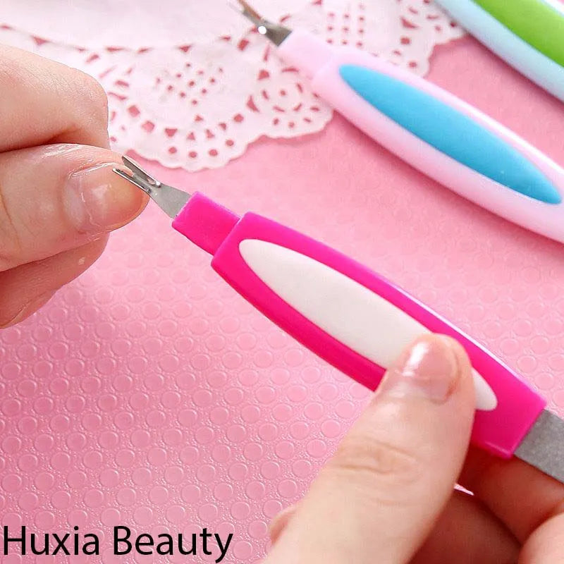**2-in-1 Nail Filer & Cuticle Remover Tool**