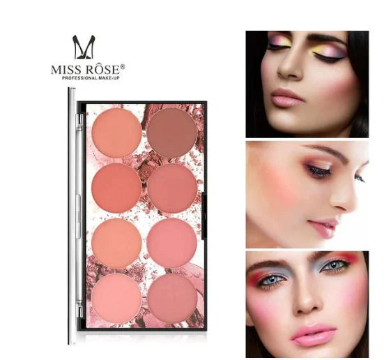 **MISS ROSE 8 Color Blush Kit 28g**
