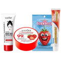 **Strawberry Skincare Set (4PCS) Face Wash & Mask**