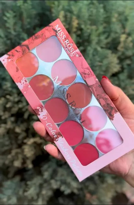 Miss Rose 10 Color Makeup Face Blushers palette