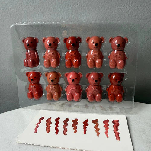Color Castle Bear Style Matte Lip Gloss 10 in 1 Pack