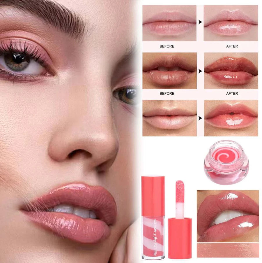 **Miss Lara Spiral Lip Gloss & Lip Balm Set**