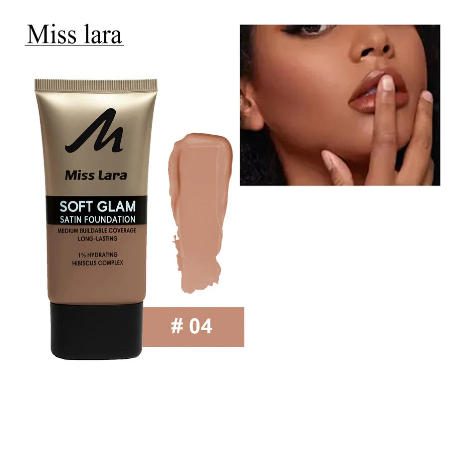 Miss Lara Soft Glam Satin Foundation – Medium Buildable Coverage