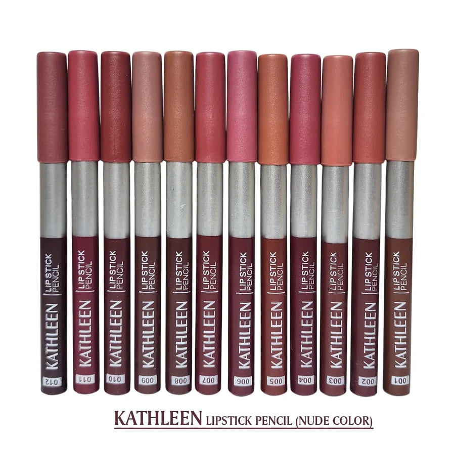 KATHLEEN Pack Of 12 Jumbo Nude And Red Lipstick Pencils