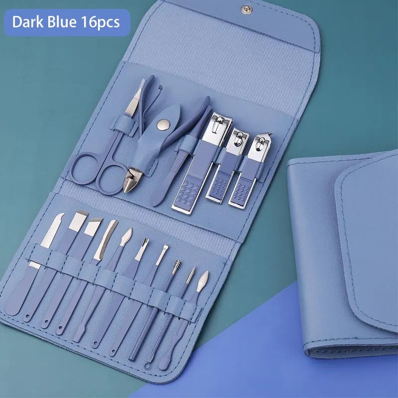 **Miss Beauty 16PCS Manicure & Pedicure Grooming Kit**