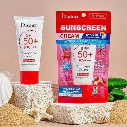 Disaar Retinol And Lemon Extract Sunscreen Cream SPF50+ PA+++ - 50g