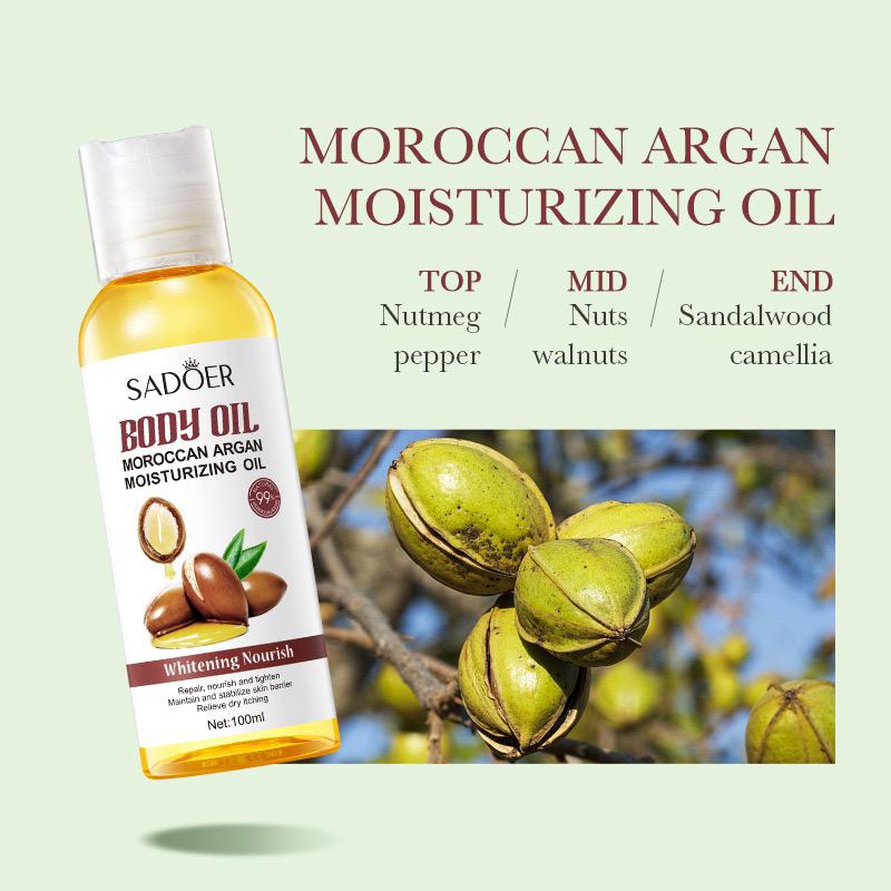 **SADOER SD01642 Moroccan Argan Body & Hair Oil 100ml**