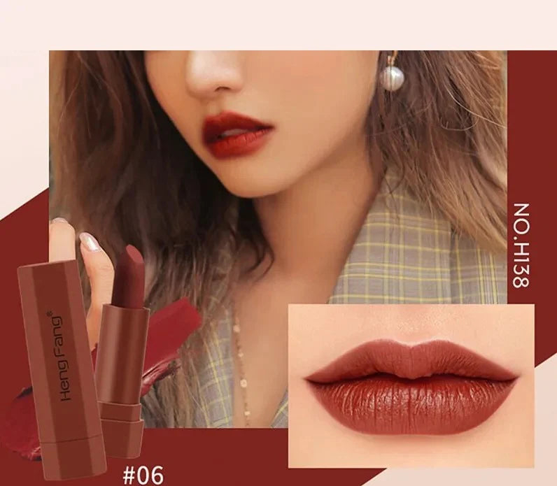 **HENG FANG Matte Waterproof Lipstick Set**