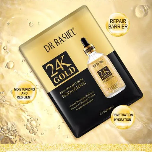 **Dr.Rashel 24K Gold Radiance & Anti-Aging Mask (5PCS) DRL-1482**