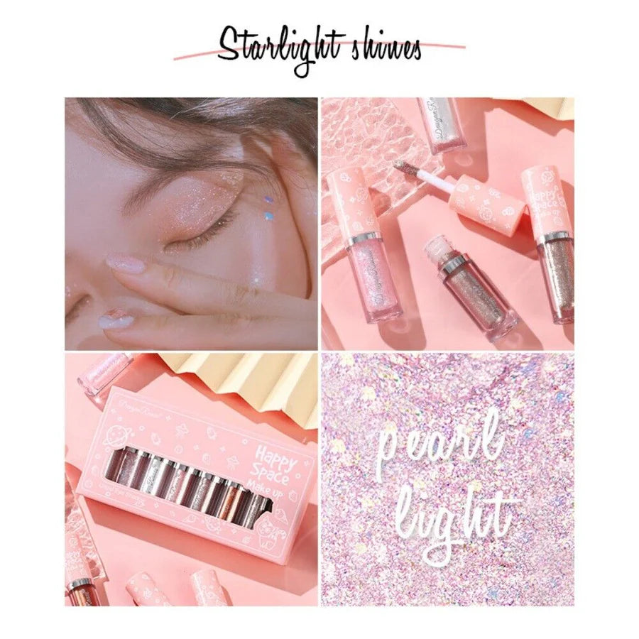 **Happy Space Liquid Glitter Eyeshadow Set (8PCS)**
