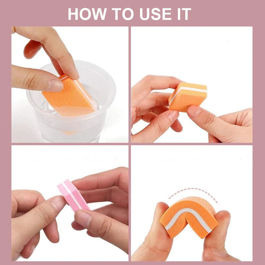 Double Sided Mini Nail File block Colorful Nail Polish Slip Buffer Strips