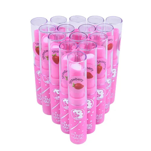 **3PCS Pink Magic Strawberry Lip Balm Set**