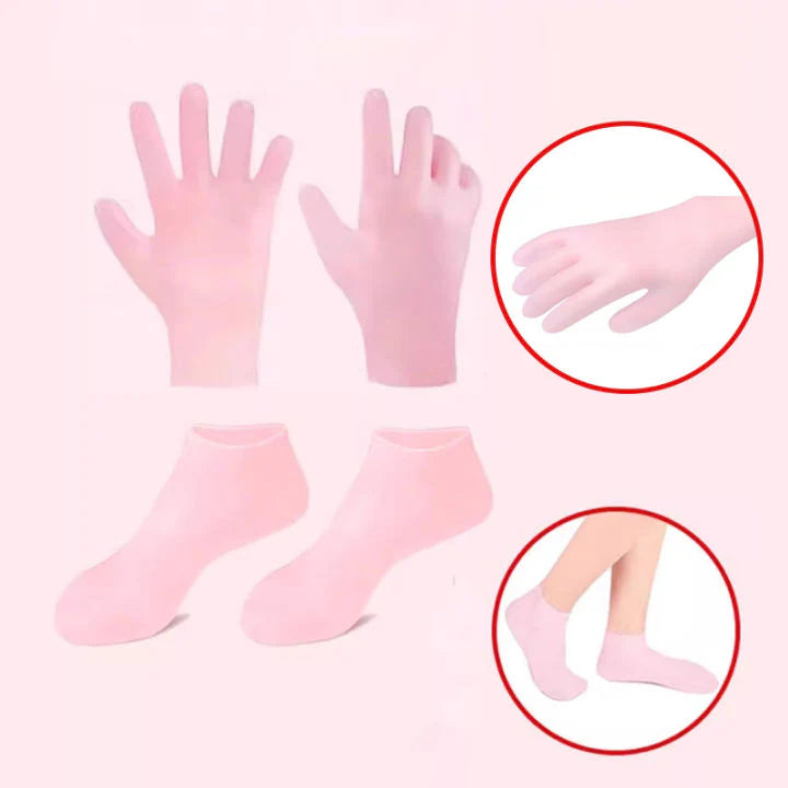 **Reusable Silicone Moisturizing Foot Care Socks (2 Pairs)**