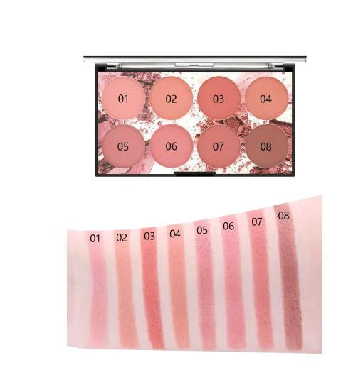 **MISS ROSE 8 Color Blush Kit 28g**