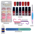 6PCS Nail Care Deal Set | Artificial Nails, Polish, Glue & Accessories