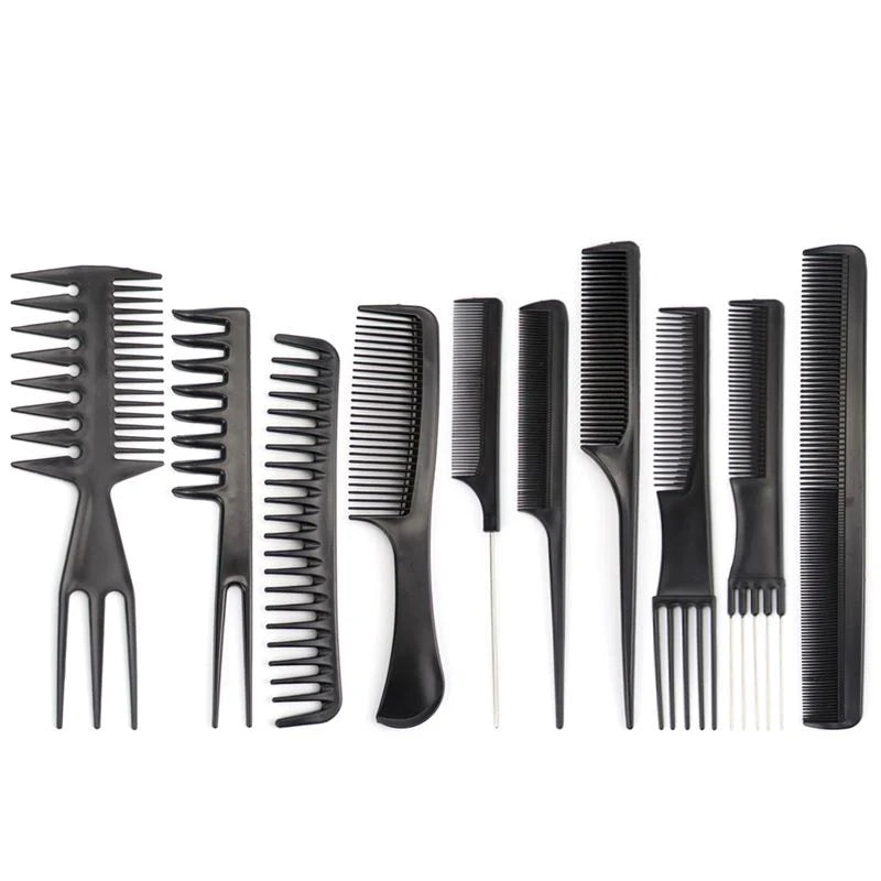 **JulyStar 10PCS Professional Hair Comb & Styling Tool Set**