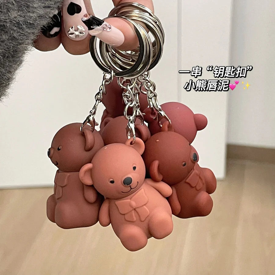 Mocoallure Korean Bear Key Chain Matte Lip gloss