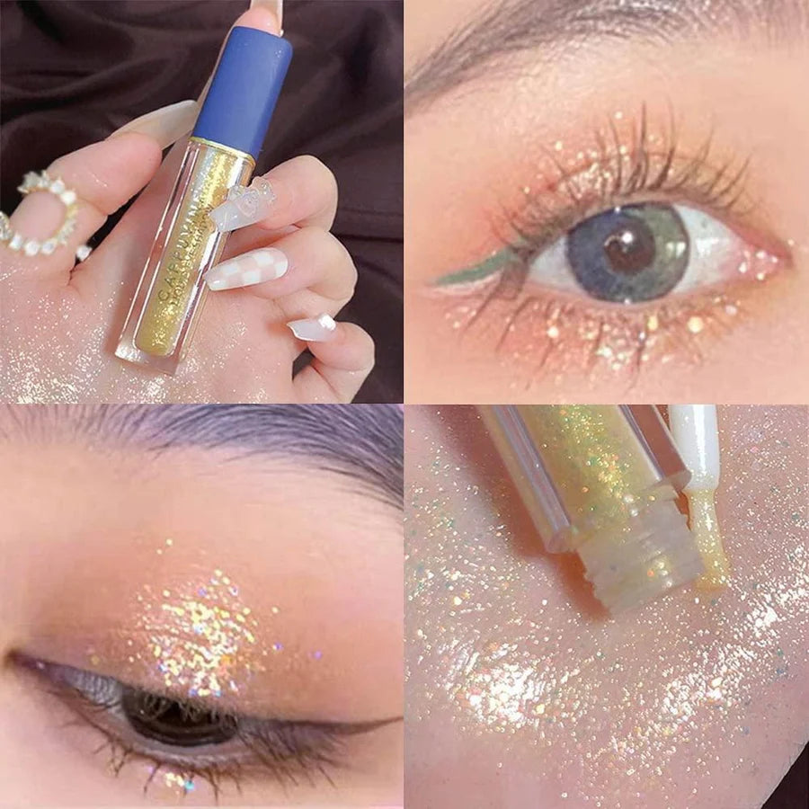 Romantic Charm 4Pcs Shimmer & Shine Liquid Glitter Eyeshadow Set