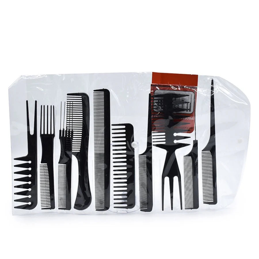 **JulyStar 10PCS Professional Hair Comb & Styling Tool Set**