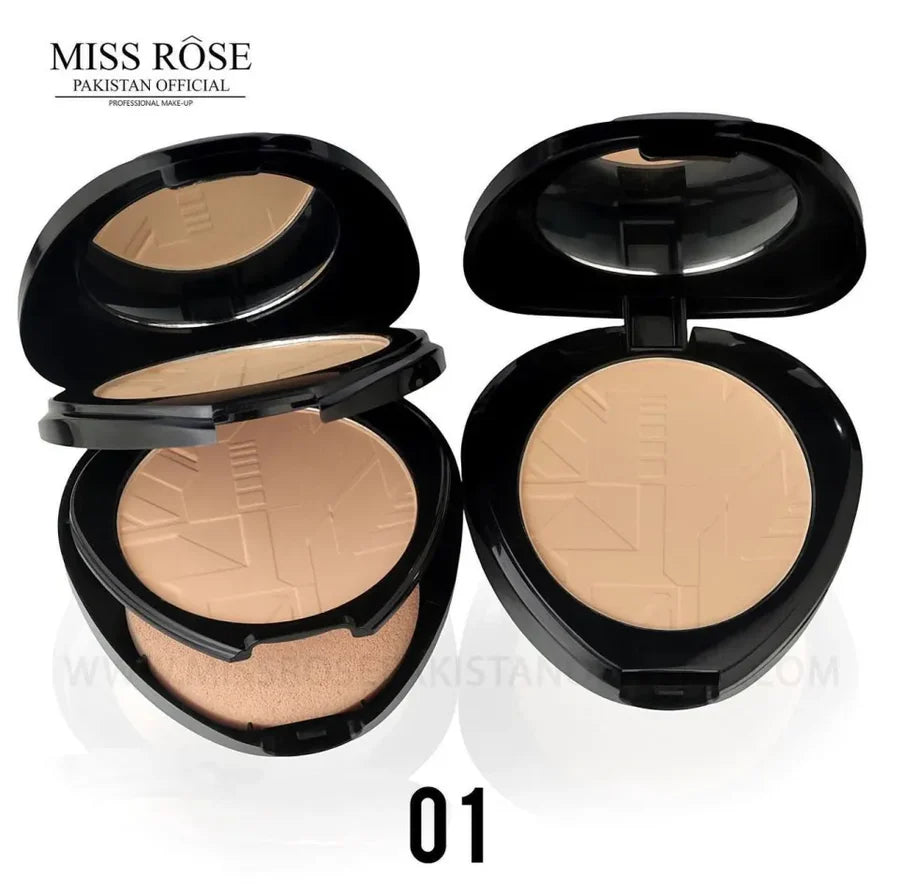 **Miss Rose Elegant Black Triangle Compact Powder**
