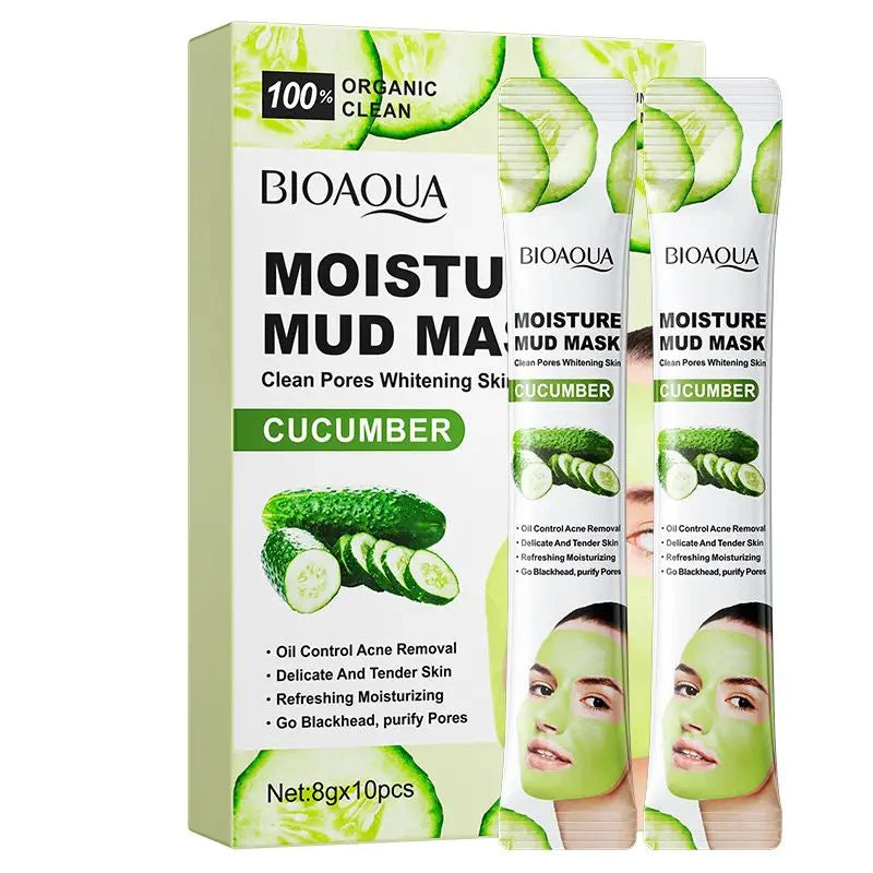 **BIOAQUA Cucumber Mud Face Mask Set (10PCS)**