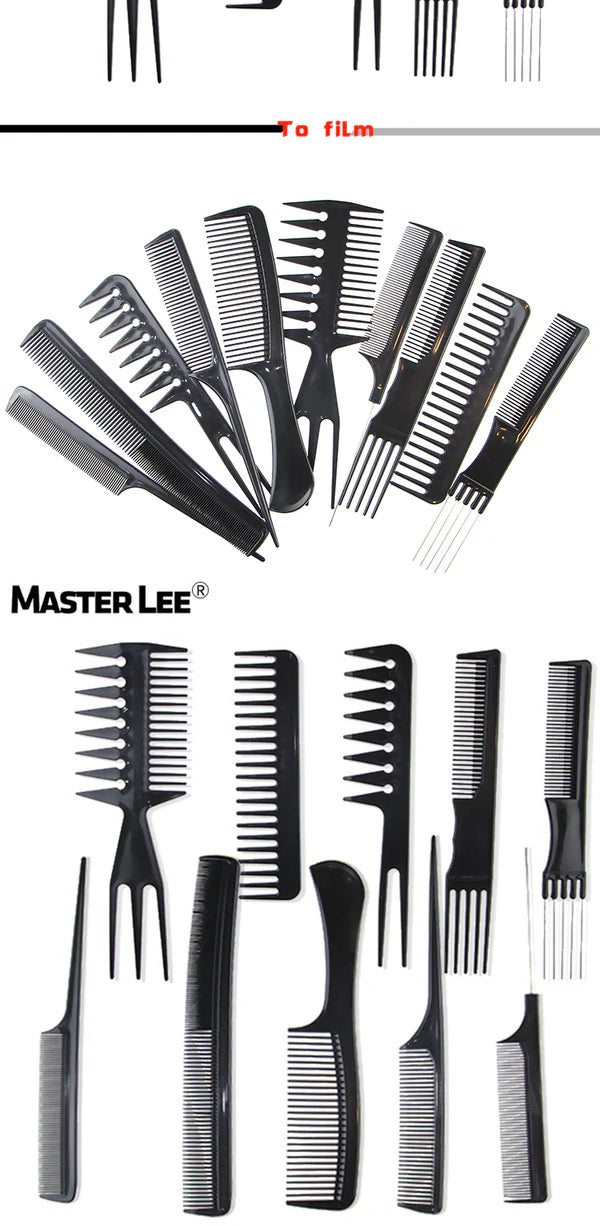**JulyStar 10PCS Professional Hair Comb & Styling Tool Set**