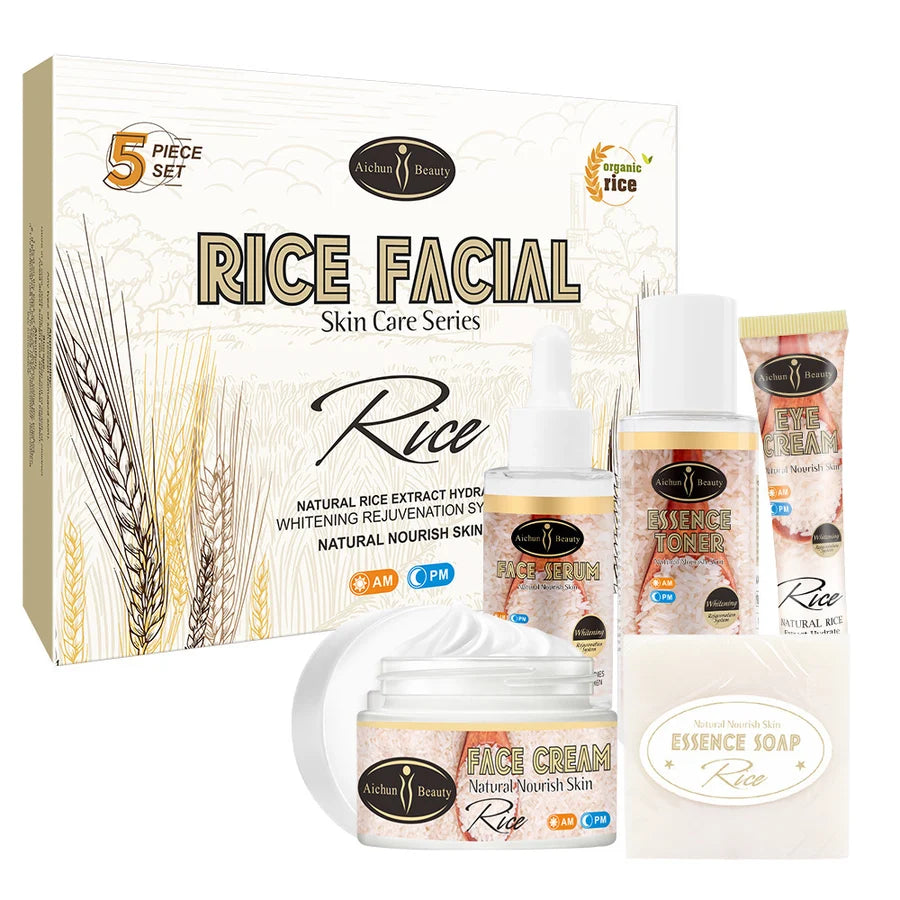 **Aichun Beauty Organic Rice Skincare Set (5PCS)**