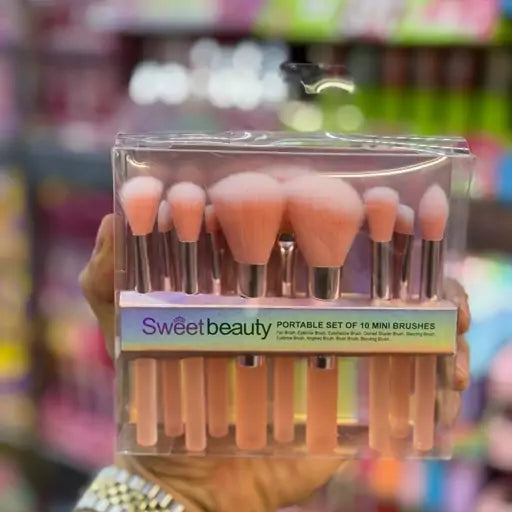 Sweet Beauty 10PCS Mini Makeup Brush Set | Soft Travel Beauty Brushes