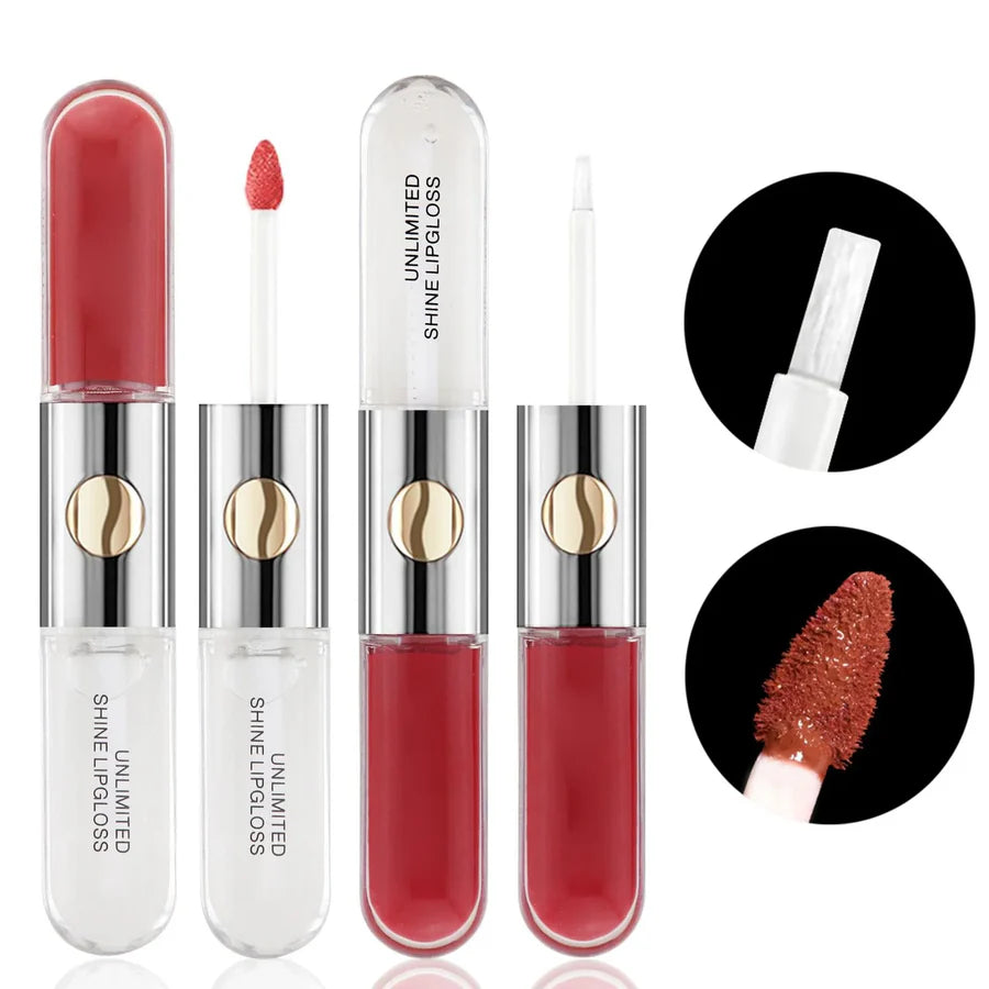 LAREEN 3PCS Double-Ended Plumping Lip Gloss & Lip Liner Set 6ml