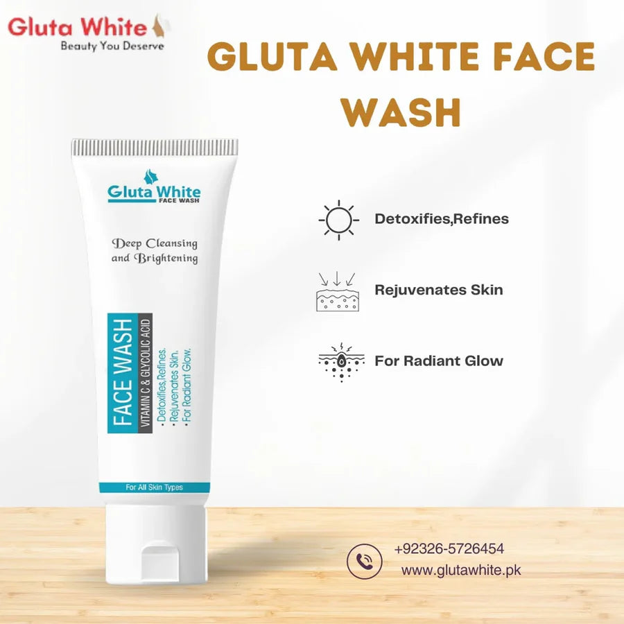 Gluta White Vitamin C & Glycolic Acid Face Wash