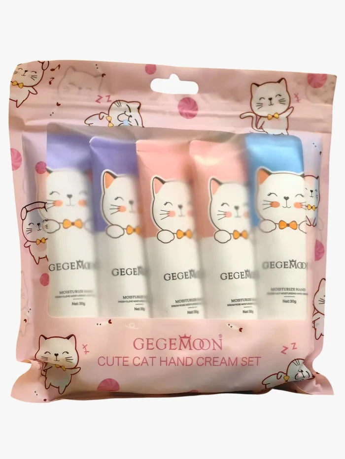 Gega Moon Cute Moisturizing Cat Hand Cream Set of 5