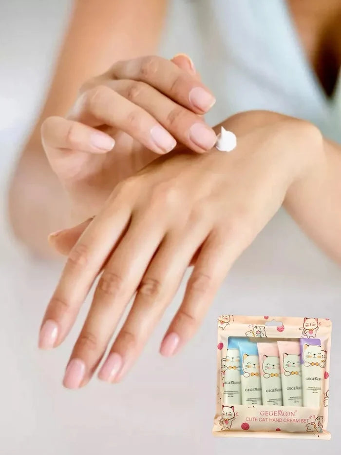 Gega Moon Cute Moisturizing Cat Hand Cream Set of 5